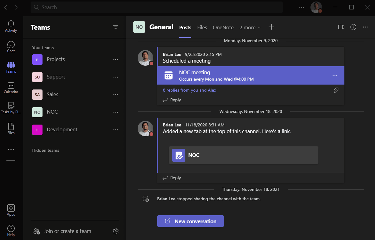 microsoft teams file management example